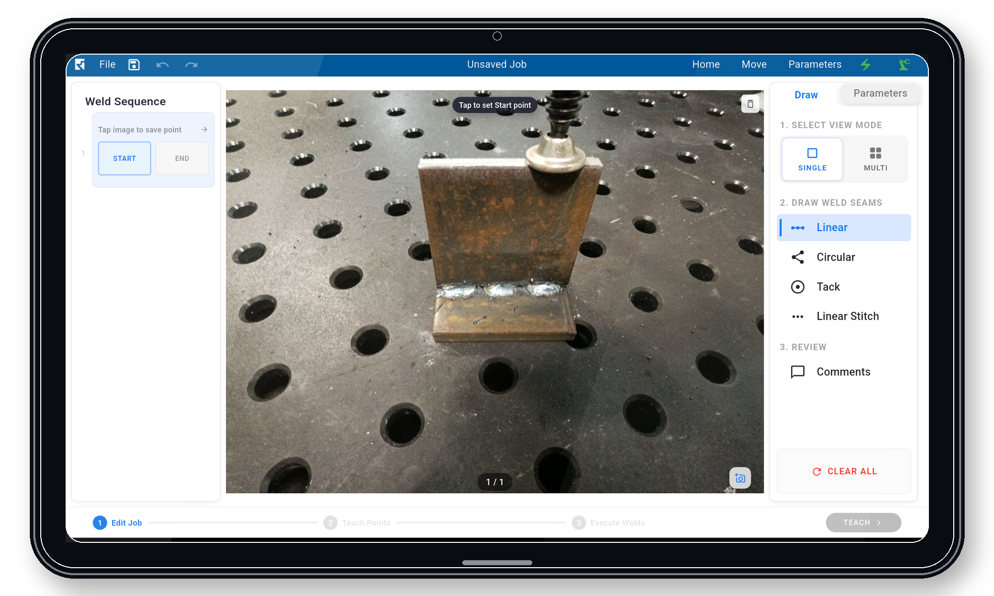 Upload part photo screenshot
